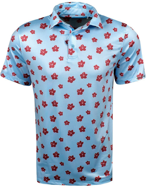 Etonic Golf Azalea Allover Print Polo Shirt (Closeout) - Image 1