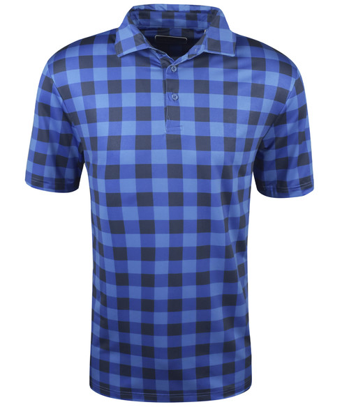 Etonic Golf Plaid Print Polo Shirt - Image 1